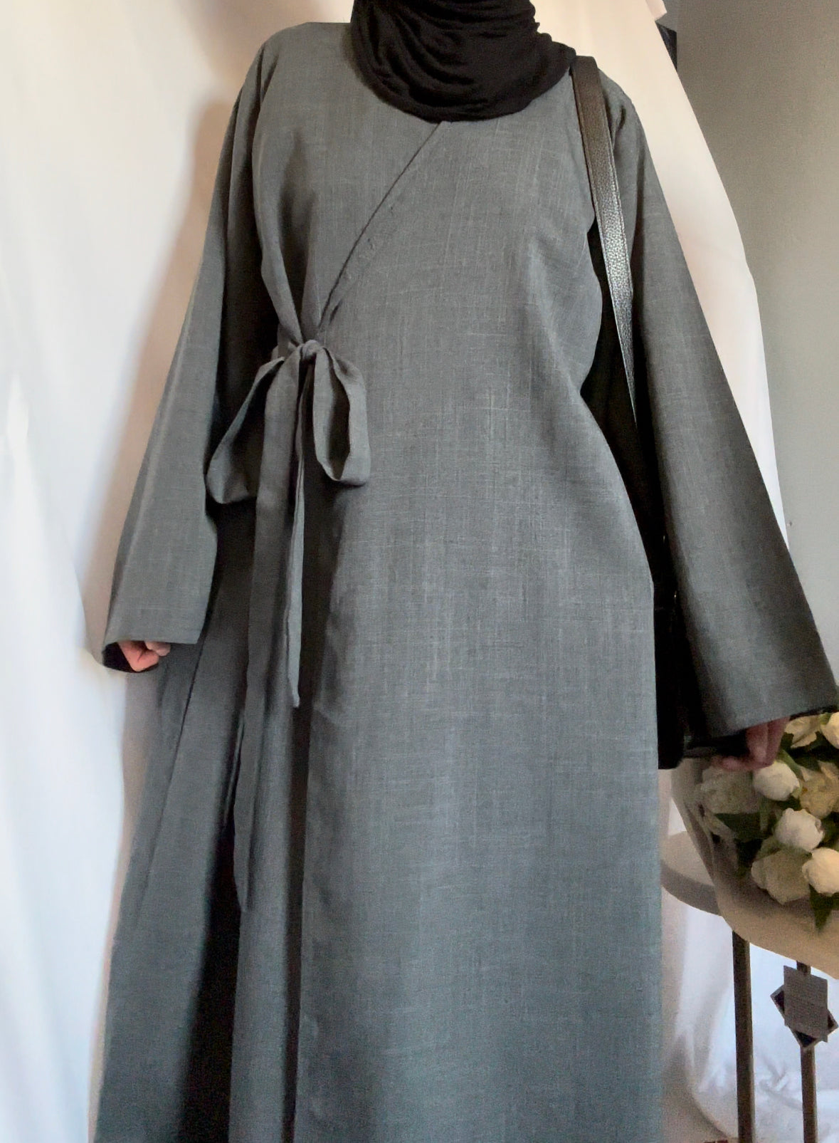 Linen Wrap Abaya