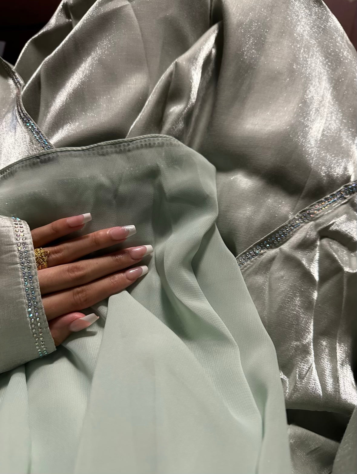 Mint/Sage Three Piece Abaya