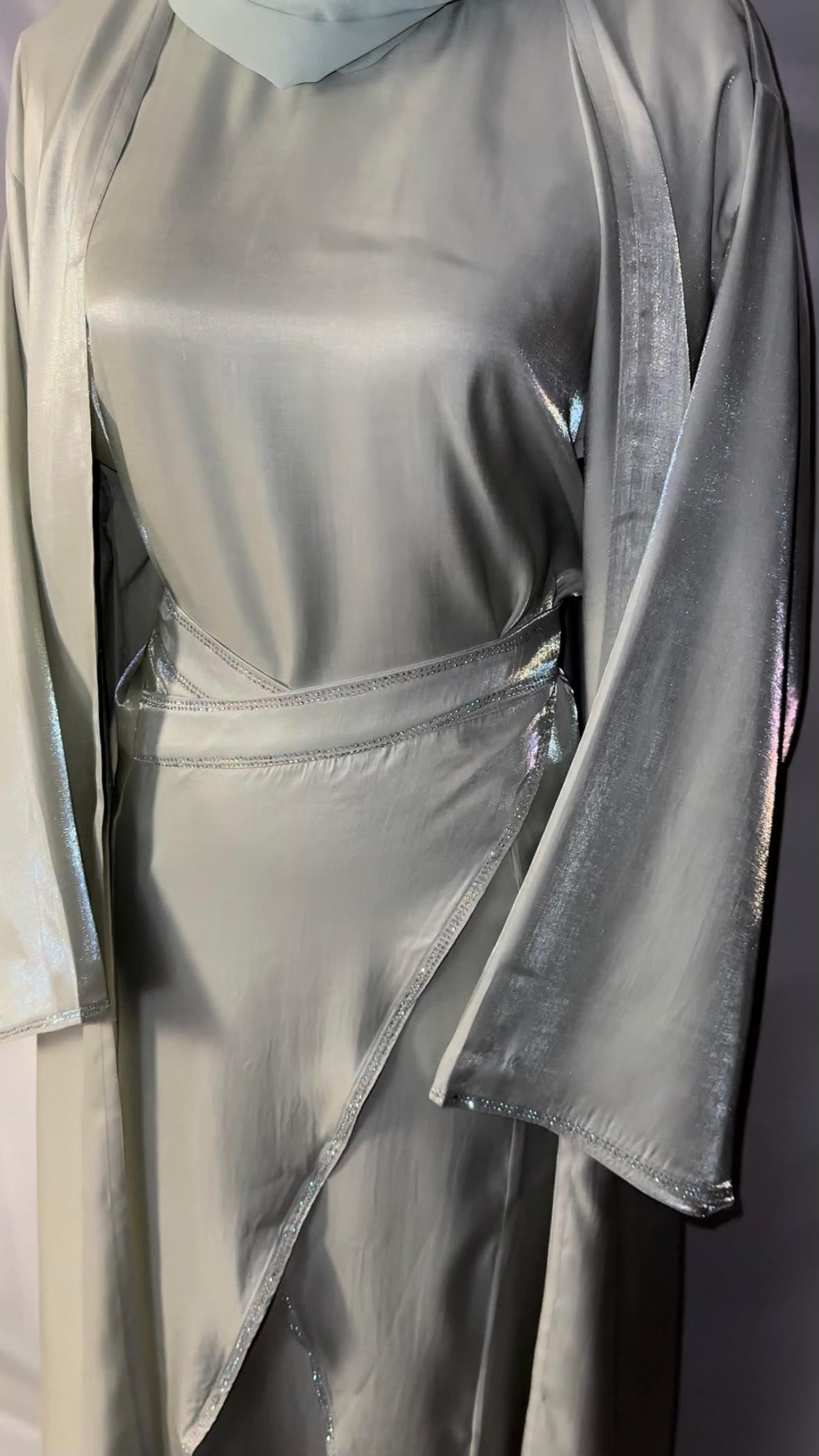 Mint/Sage Three Piece Abaya
