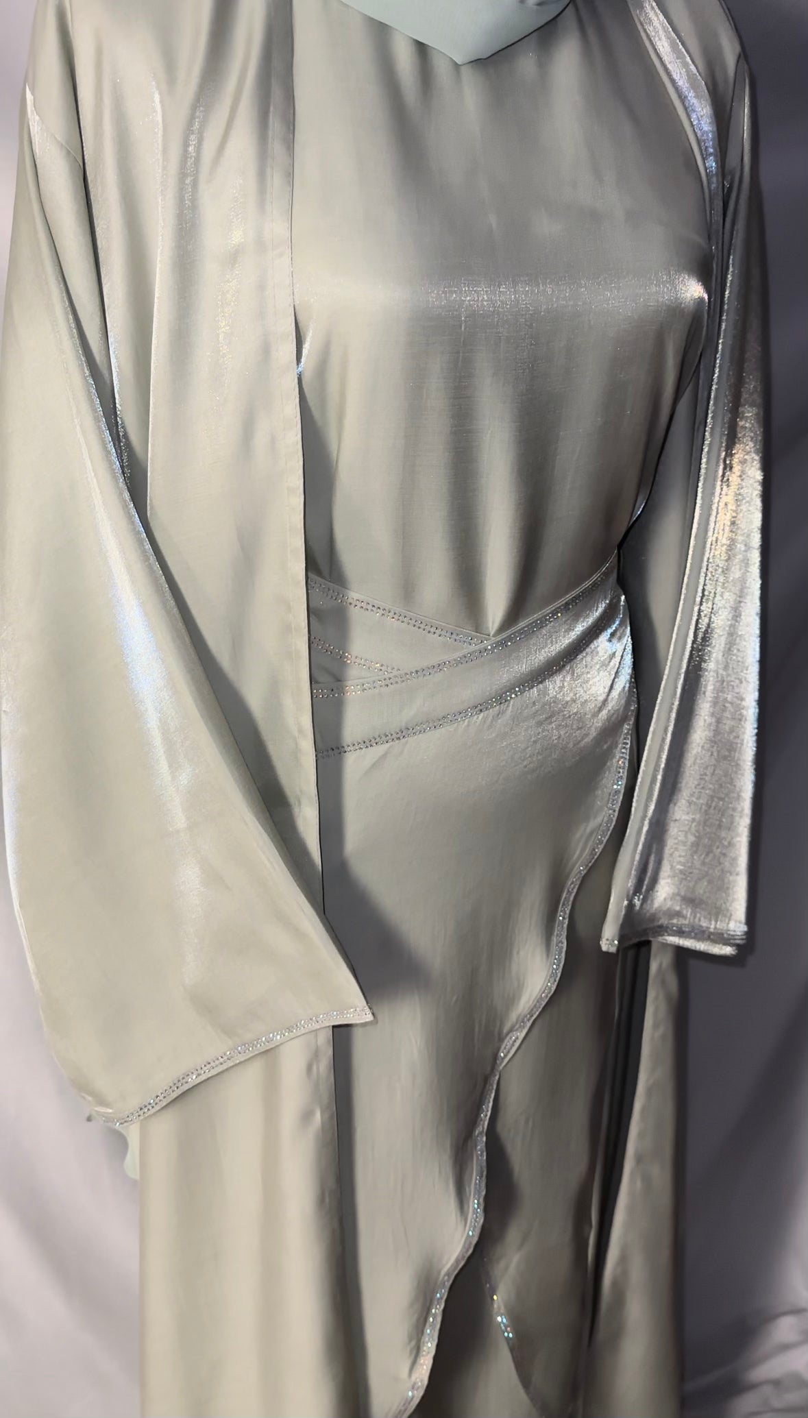Mint/Sage Three Piece Abaya