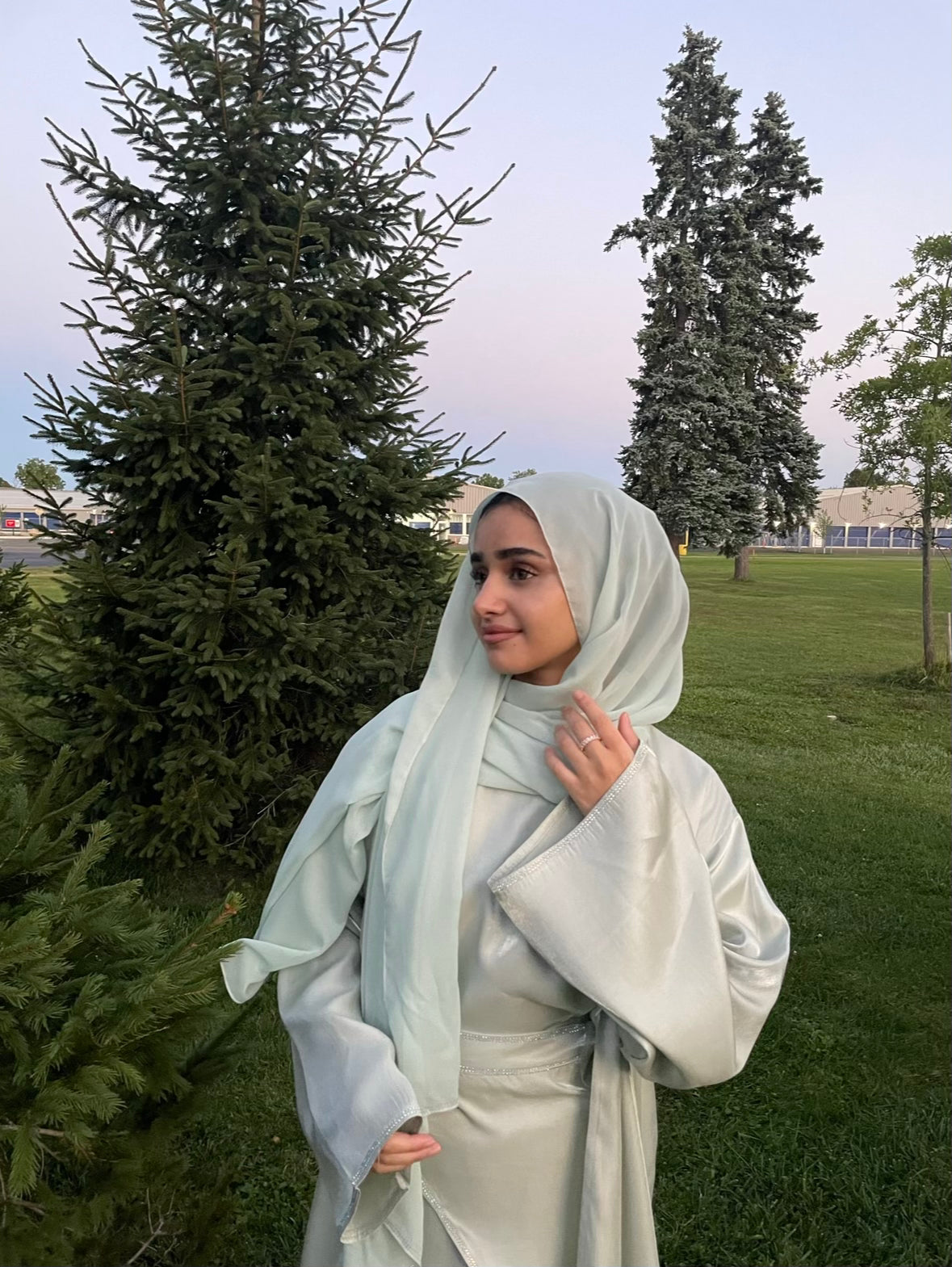 Mint/Sage Three Piece Abaya