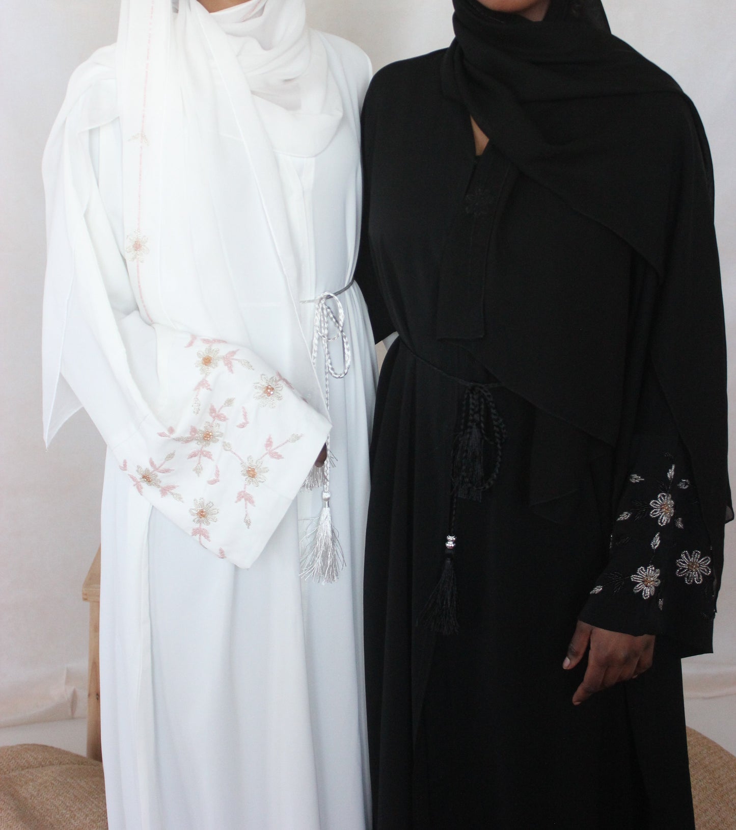 Flower beaded Abaya - All colors