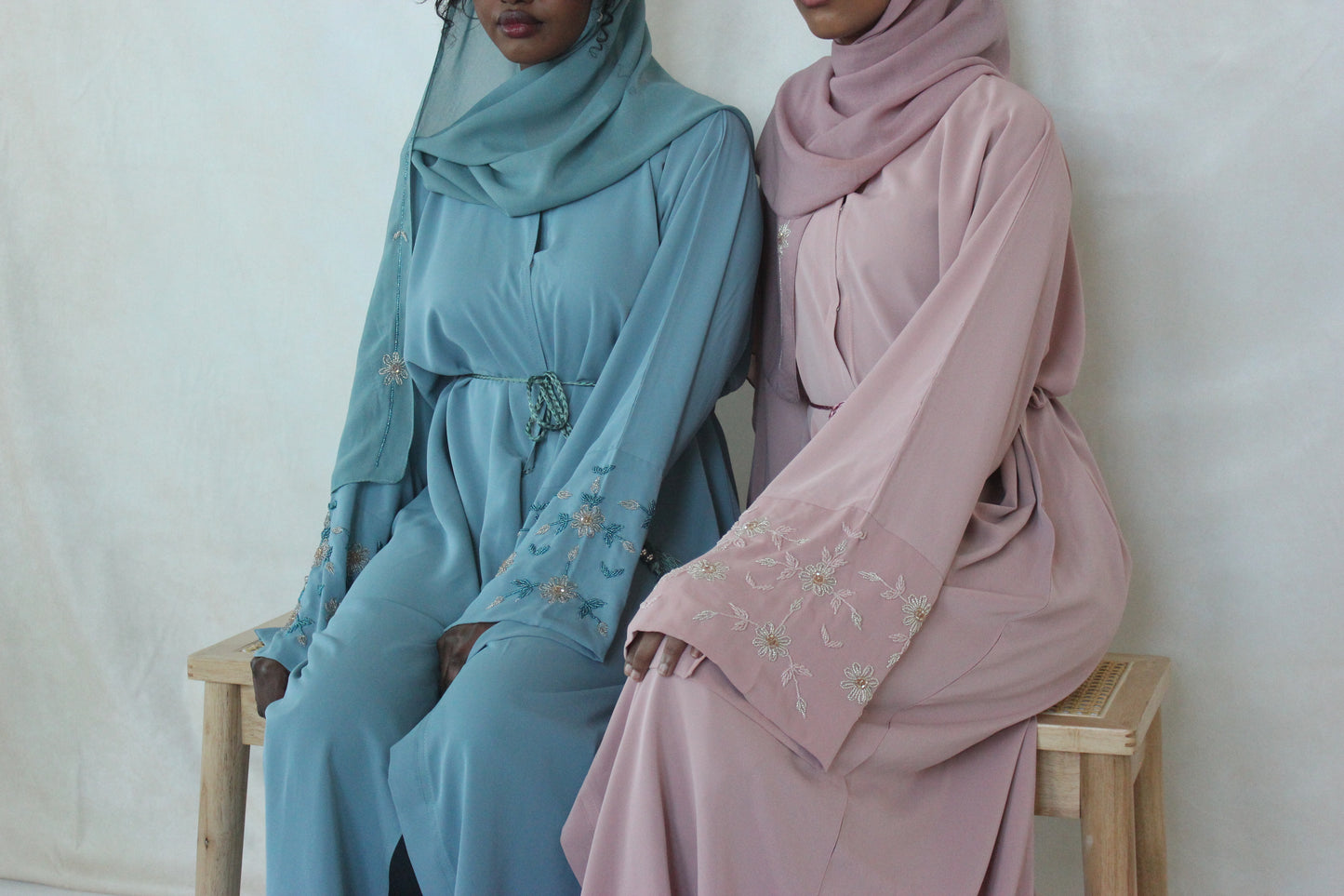 Flower beaded Abaya - All colors